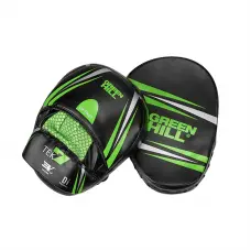Боксерские лапы Green Hill tek7 черно-зеленые
